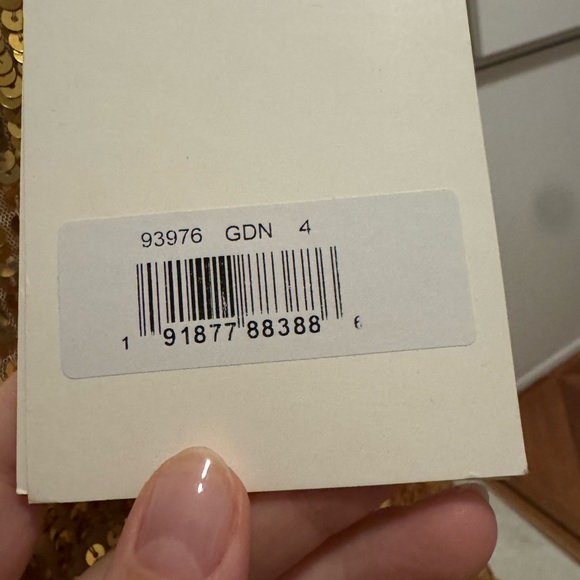 NWT $798 MAC DUGGAL Gold Open Back High Neck Sequin Gown DRESS MAXI LONG 93976 - Picture 7 of 7